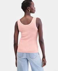 I.n.c. International Concepts Women's Crystal Embellished Pointelle Sweater Tank, Macy's Exclusive