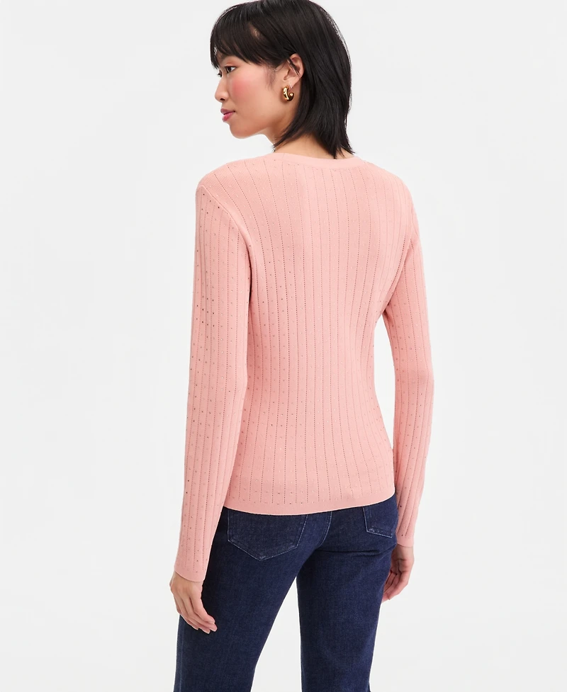 I.n.c. International Concepts Women's Crystal Embellished Cardigan Sweater, Macy's Exclusive