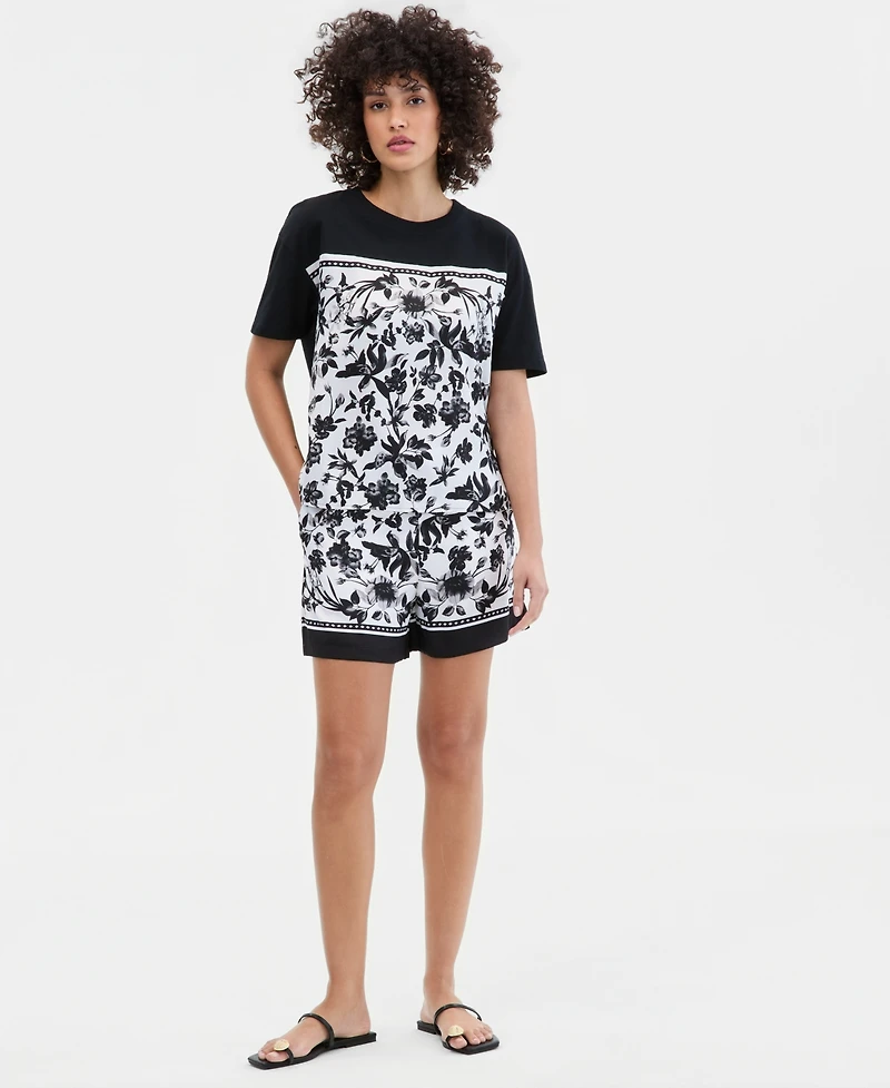 I.n.c. International Concepts Petite Printed Crewneck T-Shirt, Macy's Exclusive