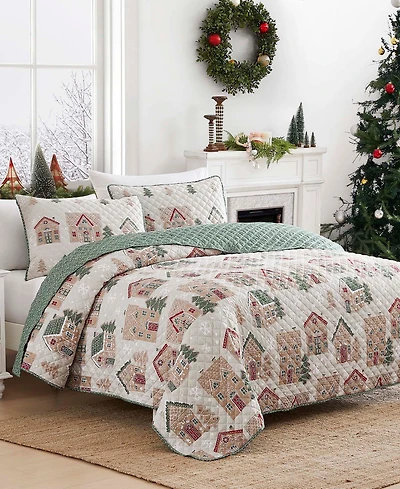 Avanti Gingerbread Reversible 3-Pc. Quilt Set, King