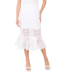 CeCe Women's Ruffle Tiered Midi Skirt