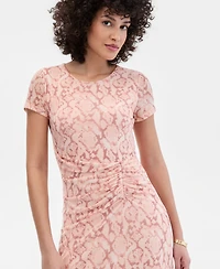 I.n.c. International Concepts Women's Short-Sleeve Mesh Midi Dress, Macy's Exclusive