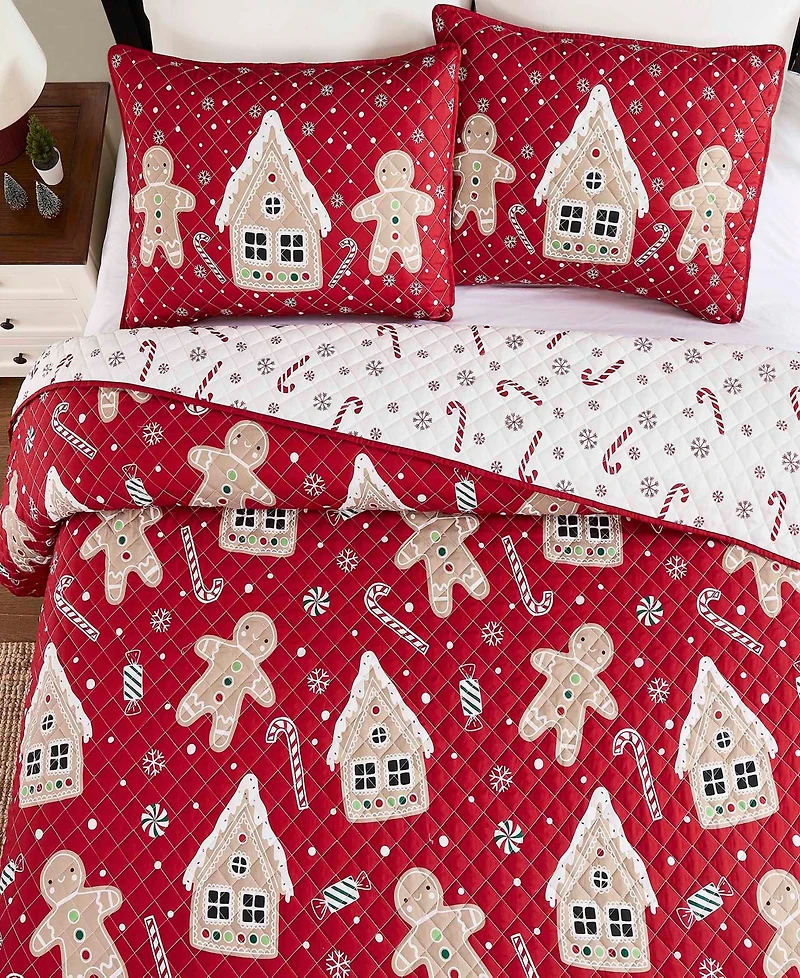 Avanti Holiday Lane Reversible -Pc. Quilt Set