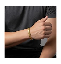 Rachel Glauber Modern High-Polish Sleek Snake Chain Omega Bracelet