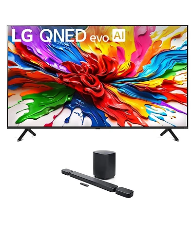 Lg 65QNED92AUA 65 Inch 4K QNED Mini Led evo Ai Smart Tv with a Jbl Bar-700-MK2 Soundbar (2025)