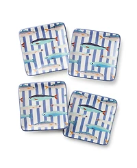 Certified International Something Fishy Canape Plates, Set of 4
