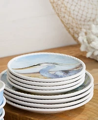 Certified International Coastal Birds Salad Plates, Set of 4