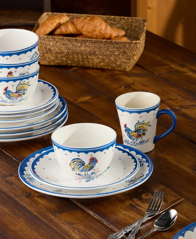 Certified International French Rooster 16-Pc. Dinnerware Set, Service for 4