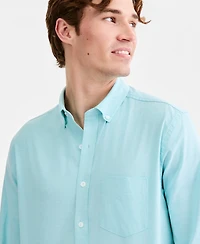 Club Room Men's Solid Stretch Oxford Cotton Shirt, Created for Macy's