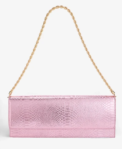 Metallic Snake-Print East-West Clutch Bag, Macy's Exclusive- Molly Rogers Capsule Collection