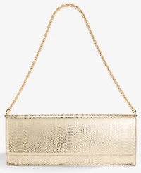 Metallic Snake-Print East-West Clutch Bag, Macy's Exclusive- Molly Rogers Capsule Collection
