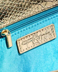 Metallic Snake-Print East-West Clutch Bag, Macy's Exclusive- Molly Rogers Capsule Collection