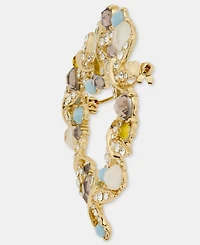 Anne Klein Mixed Stone Heart Wreath Pin