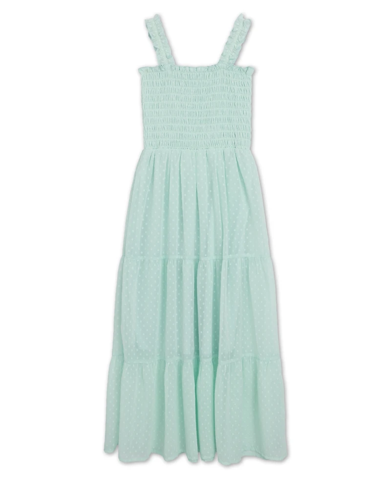 Speechless Girls' 7-14 Smocked Tiered Square Neck Dress