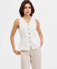 Tommy Hilfiger Women's V-Neck Button-Front Waistcoat