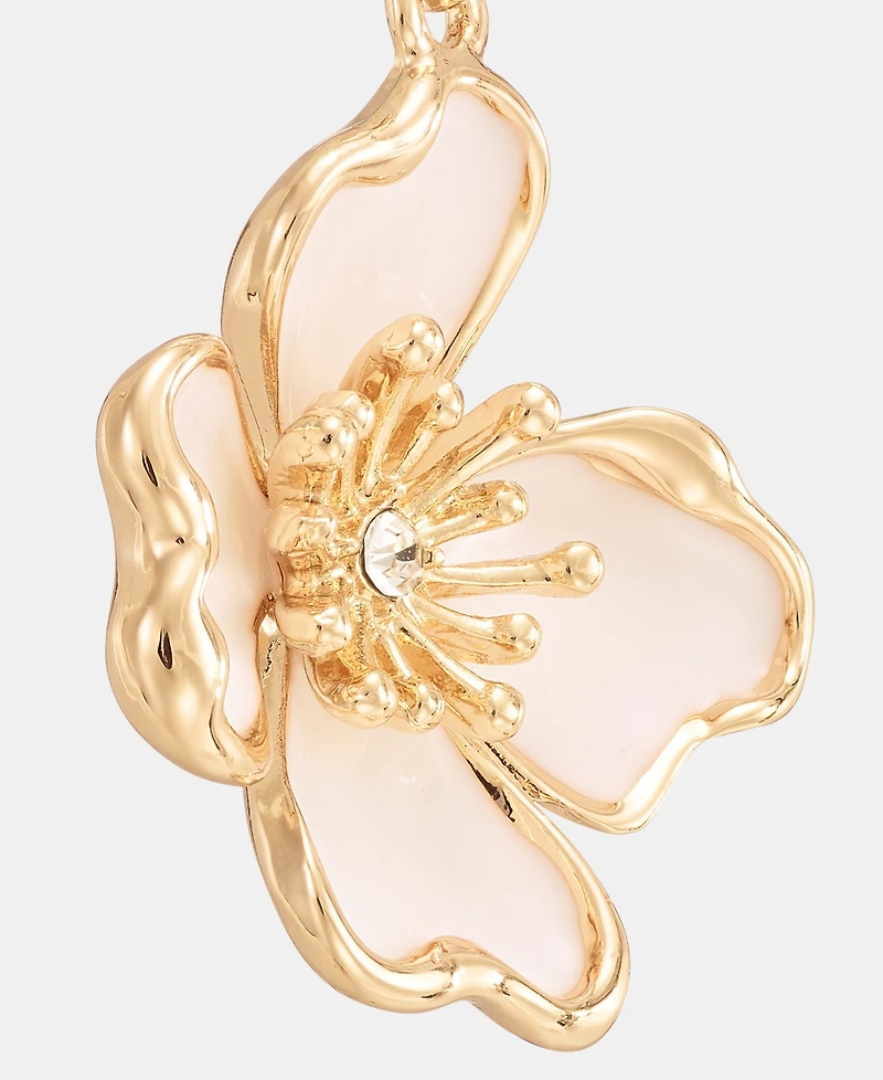 Anne Klein Textured Flower Drop Earrings