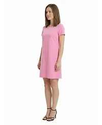 24seven Comfort Apparel Petite Short-Sleeve Shift Dress