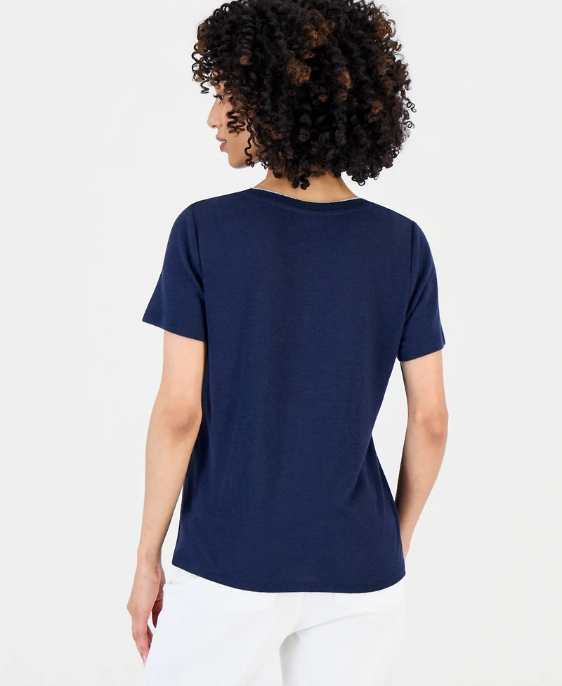 Style & Co Petite V-Neck T-Shirt, Macy's Exclusive