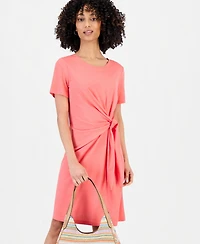 Style & Co Petite Tie-Waist T-Shirt Dress, Macy's Exclusive