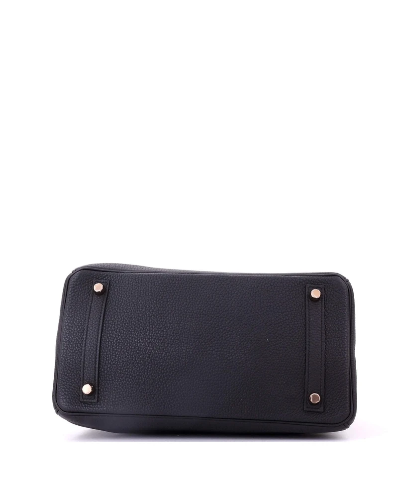 Pre-Owned HERMES Birkin 30 Handbag Black Togo with Rose Gold Hardware