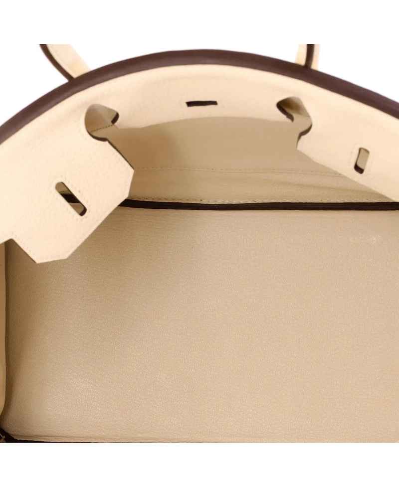 Pre-Owned HERMES Birkin 30 Handbag Light Clemence with Gold Hardware