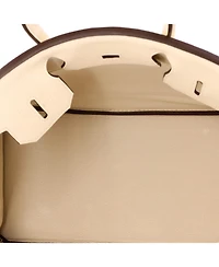 Pre-Owned HERMES Birkin 30 Handbag Light Clemence with Gold Hardware