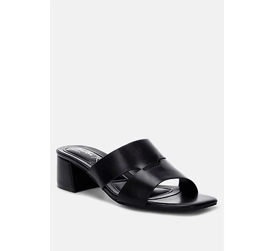 London Rag Womens Shulva Block Heel Slip Ons