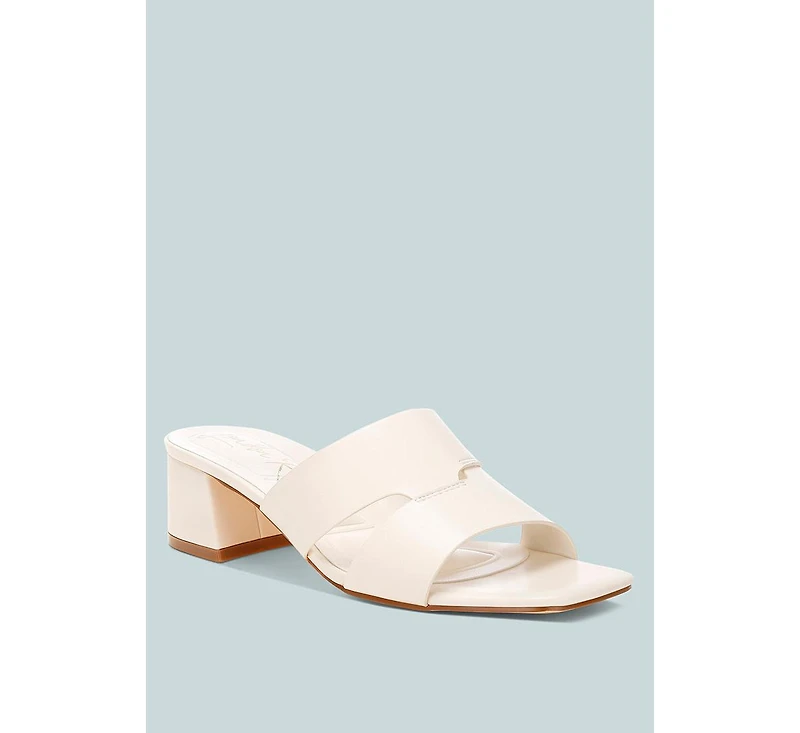 London Rag Womens Shulva Block Heel Slip Ons