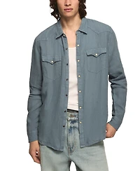 Lucky Brand Men's Spread Collar Western Shirt