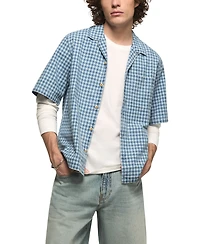 Lucky Brand Men's Untucked Camp Collar Shirt