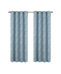 Rt Designers Collection 100% Polyester 140 Gsm Reed Embroidered Grommet Curtain Panel 54" x 84