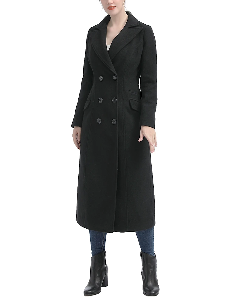 kimi + kai Women's Ovie Double Breasted Wool Blend Long Coat
