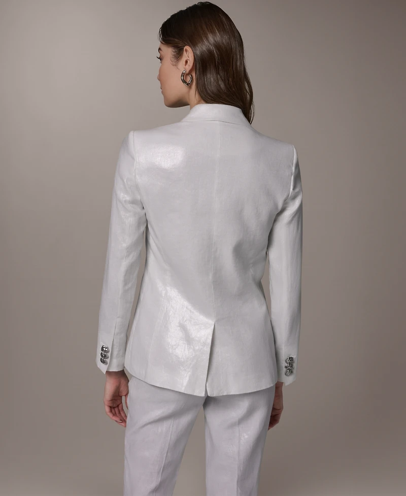 Donna Karan New York Women's One-Button Peak Lapel Blazer