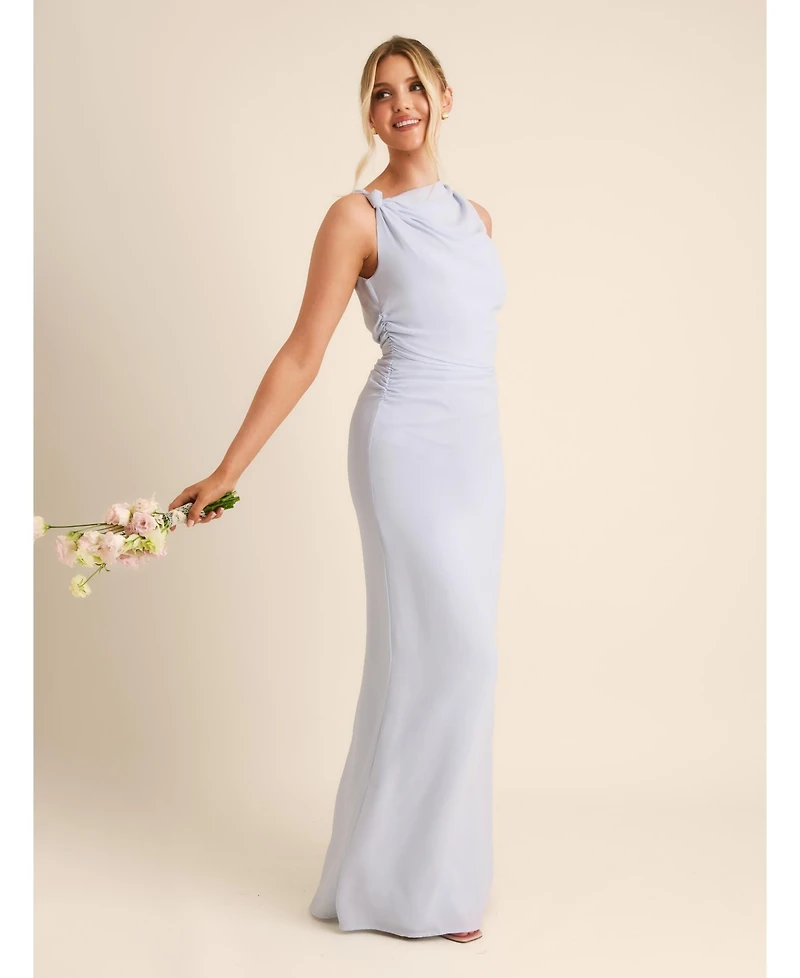 Six Stories Women's Twist Asym Chiffon Bridesmaid Dress
