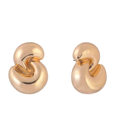 Laundry by Shelli Segal Gold Tone Knotted Button Earring