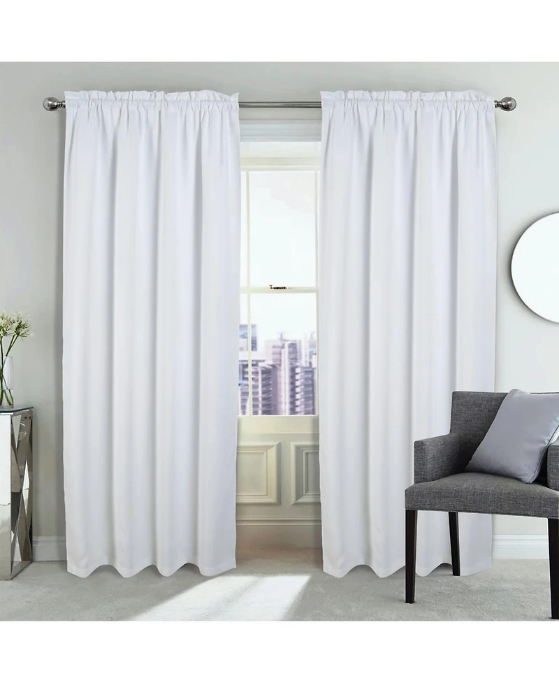 Rt Designers Collection 100% Polyester Twilight Blackout Rod Pocket Curtain Panel 54" x 84"