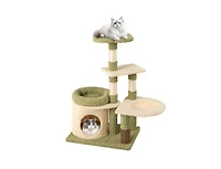 Aostirmotor 38" Multi-Level Kitten Tower with Cozy Condo & Bed, Aesthetic Indoor Cat Furniture