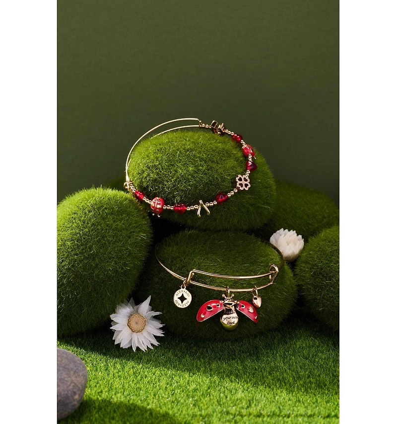 Alex and Ani Lucky Ladybug Beaded Bangle