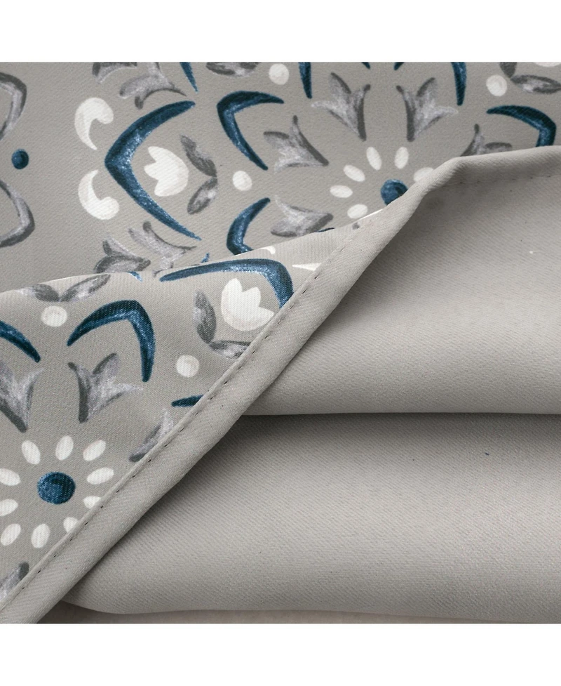 Rt Designers Collection 100% Polyester 190 Gsm Tilley Revisible Blackout Grommet Curtain Panel 54" x 84"