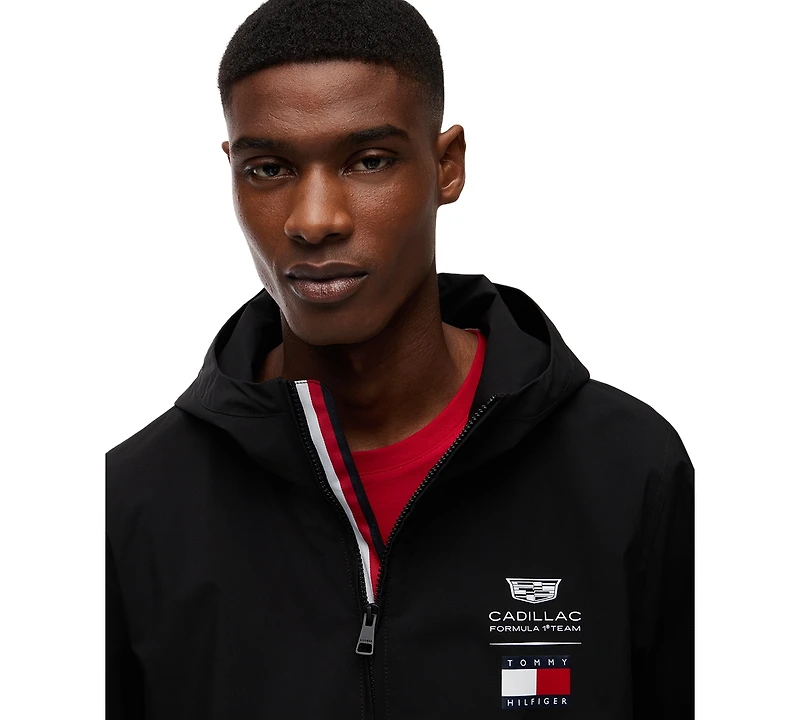 Tommy Hilfiger Men's Script Hooded Windbreaker Jacket
