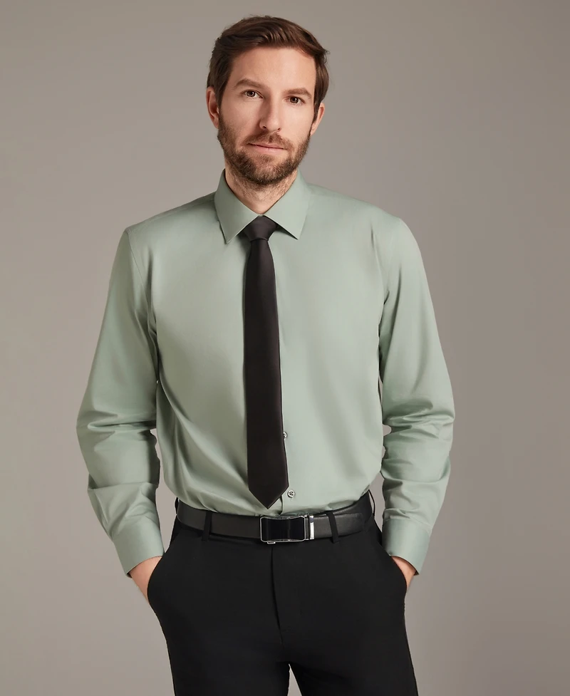 Alfani Men's Regular Fit Solid Dress Shirt, Macy's Exclusive