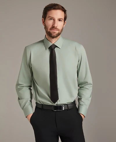 Alfani Men's Regular Fit Solid Dress Shirt, Macy's Exclusive