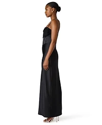 Steve Madden Juniors' Sleeveless Sweetheart Neck Bustier Gown