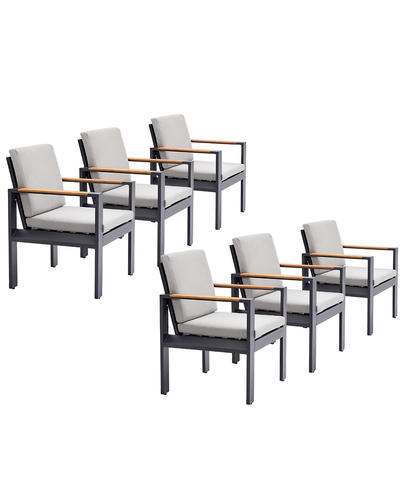 Sienna 6-Pc. Aluminum Outdoor Dining Chair Bundle Set, Created for Macy's
