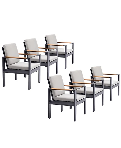 Sienna 6-Pc. Aluminum Outdoor Dining Chair Bundle Set, Created for Macy's