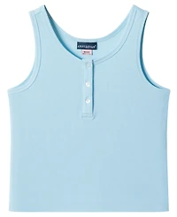 Andy & Evan Girls' 6-16 Henley Tank Short, 2-Piece Pajama Set