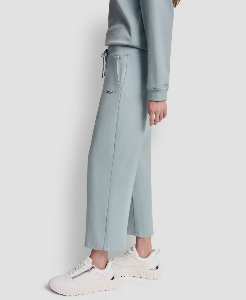 Dkny Sport Women's Metallic Bubble Logo Crop Pants