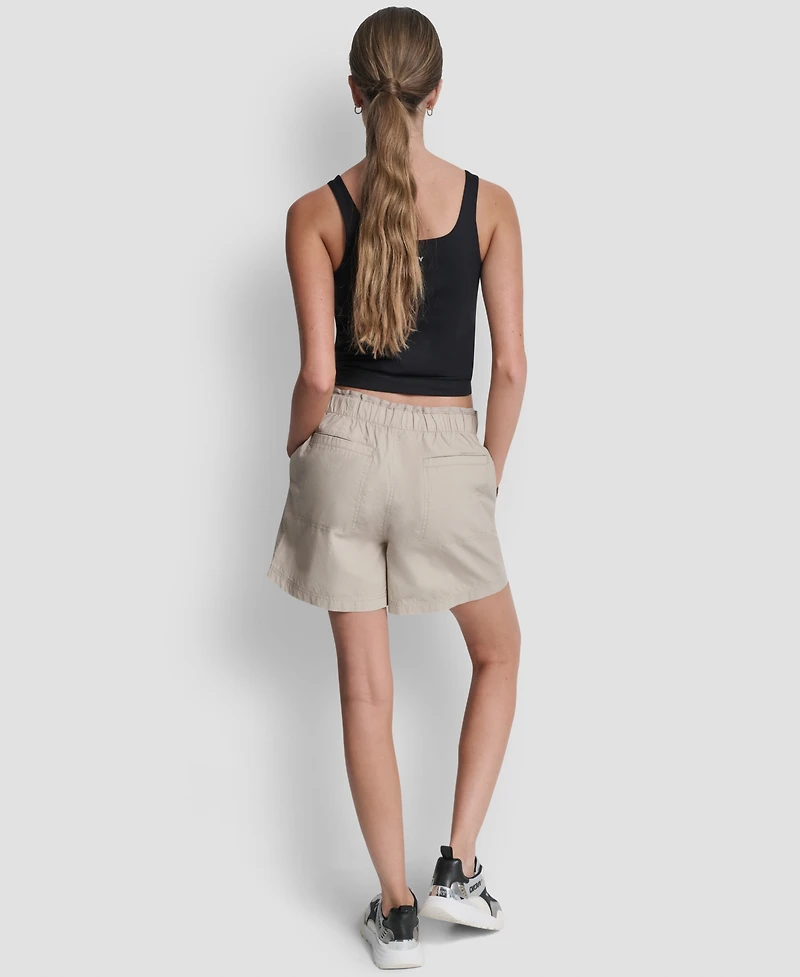 Dkny Sport Women's Mid-Rise Bungee Waist Shorts