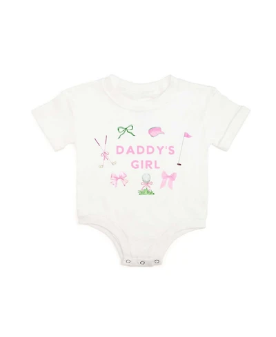 Sweet Wink Baby Girls Daddy's Golf Icon Short Sleeve Romper