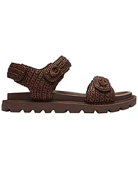 Coach Women's Brynn Raffia Round Toe Sandals
